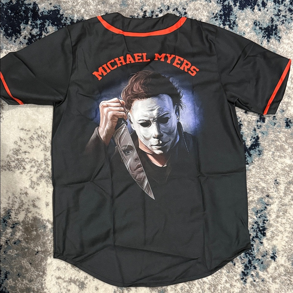 Black and Red Michael Myers Graphic Shirt